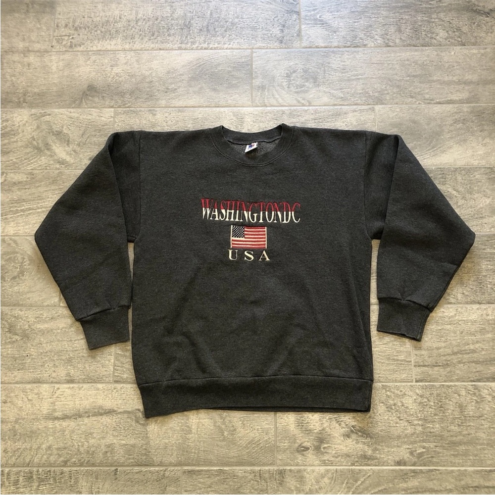 Vintage 90s Washington D.C. Sweatshirt Adults Sweater Size Large - Made in USA
